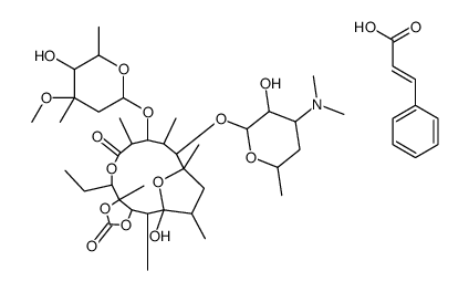 Erythromycin, 9-deoxo-6,9-epoxy-9-hydroxy-, cyclic 11,12-carbonate, (9S)-, 3-phenyl-2-propenoate (salt)结构式