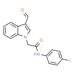 2-(3-FORMYL-INDOL-1-YL)-N-(4-IODO-PHENYL)-ACETAMIDE Structure