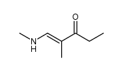 4-Methyl-5-(methylamino)-4-penten-3-on结构式