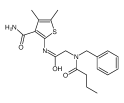 3-Thiophenecarboxamide,4,5-dimethyl-2-[[[(1-oxobutyl)(phenylmethyl)amino]acetyl]amino]-(9CI) picture