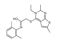 Acetamide, N-(2,6-dimethylphenyl)-2-[(5-ethyl-2,6-dimethylthieno[2,3-d]pyrimidin-4-yl)thio]- (9CI) picture