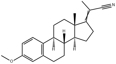 3-Methoxy-19-norpregna-1,3,5(10),17(20)-tetrene-20-carbonitrile结构式