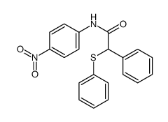 N-(4-nitrophenyl)-2-phenyl-2-phenylsulfanylacetamide结构式