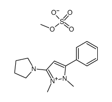 1,2-dimethyl-3-phenyl-5-(1-pyrrolidinyl)pyrazolium methyl sulfate Structure