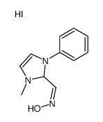 N-[(1-methyl-3-phenyl-1,2-dihydroimidazol-1-ium-2-yl)methylidene]hydroxylamine,iodide Structure