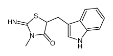 2-imino-5-(1H-indol-3-ylmethyl)-3-methyl-1,3-thiazolidin-4-one Structure