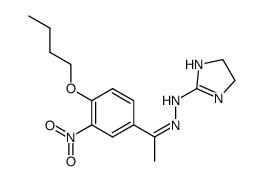 N-[1-(4-Butoxy-3-nitro-phenyl)-eth-(Z)-ylidene]-N'-(4,5-dihydro-1H-imidazol-2-yl)-hydrazine Structure