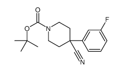 1-N-BOC-4-(3-FLUOROPHENYL)PIPERIDINE-4-CARBONITRILE图片