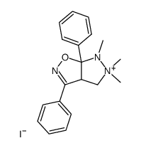 5,5,6-trimethyl-3,6a-diphenyl-3a,5,6,6a-tetrahydro-4H-pyrazolo[4,3-d]isoxazol-5-ium iodide Structure