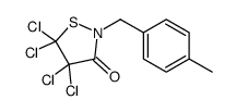 4,4,5,5-tetrachloro-2-[(4-methylphenyl)methyl]-1,2-thiazolidin-3-one结构式