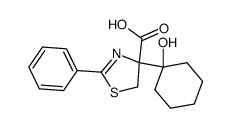 4-(1-hydroxy-cyclohexyl)-2-phenyl-4,5-dihydro-thiazole-4-carboxylic acid Structure