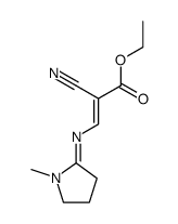 2-cyano-3-(1-methyl-pyrrolidin-2-ylideneamino)-acrylic acid ethyl ester结构式