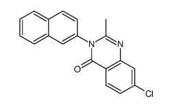 7-chloro-2-methyl-3-naphthalen-2-ylquinazolin-4-one结构式