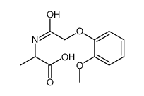 2-[[2-(2-methoxyphenoxy)acetyl]amino]propanoic acid Structure