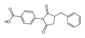 4-(3-benzyl-2,5-dioxopyrrolidin-1-yl)benzoic acid结构式