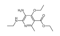 5-amino-4-ethoxy-6-ethylamino-2-methylpyridine-3-carboxylic acid, ethyl ester结构式