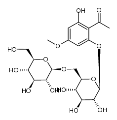 2,6-dihydroxy-4-methoxyacetophenone 2-O-β-D-gentiobioside Structure