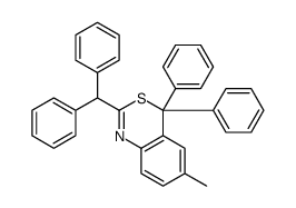 2-benzhydryl-6-methyl-4,4-diphenyl-3,1-benzothiazine Structure