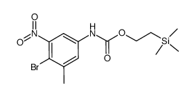 (4-bromo-3-methyl-5-nitro-phenyl)-carbamic acid 2-trimethylsilanyl-ethyl ester Structure