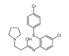 N-[4-chloro-2-(4-chlorophenyl)sulfanylphenyl]-3-pyrrolidin-1-ylpropanamide结构式
