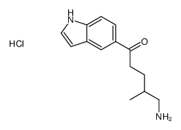 5-amino-1-(1H-indol-5-yl)-4-methylpentan-1-one,hydrochloride Structure