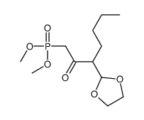 1-dimethoxyphosphoryl-3-(1,3-dioxolan-2-yl)heptan-2-one Structure