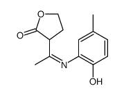 3-[N-(2-hydroxy-5-methylphenyl)-C-methylcarbonimidoyl]oxolan-2-one结构式