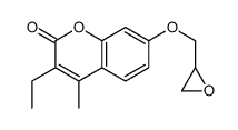 3-ethyl-4-methyl-7-(oxiran-2-ylmethoxy)chromen-2-one Structure