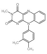 Benzo[g]pteridine-2,4(3H,10H)-dione, 10-(3,4-dimethylphenyl)-3-methyl-结构式