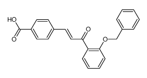 4-[(E)-3-(2-Benzyloxy-phenyl)-3-oxo-propenyl]-benzoic acid Structure