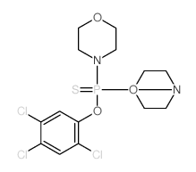 Phosphinothioic acid,di-4-morpholinyl-, O-(2,4,5-trichlorophenyl) ester (9CI) Structure