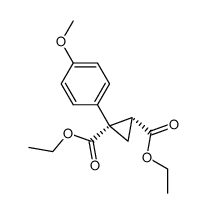 (1S,2R)-diethyl 1-(4-methoxyphenyl)cyclopropane-1,2-dicarboxylate结构式