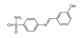4-[(3-hydroxyphenyl)methylideneamino]benzenesulfonamide结构式