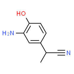 Benzeneacetonitrile,3-amino-4-hydroxy--alpha--methyl-,(-)-结构式