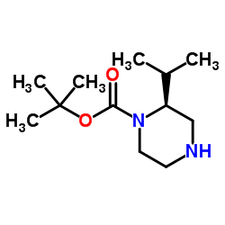 (S)-1-Boc-2-isopropylpiperazine structure