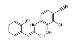 1-(2-bromophenyl)-3-(3-chloro-4-cyano-2-hydroxyphenyl)urea结构式