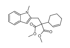 dimethyl 2-(2-cyclohexenyl)-2-(1-methyl-1H-indol-2-ylmethyl)malonate结构式