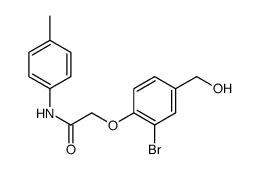 2-[2-BROMO-4-(HYDROXYMETHYL)PHENOXY]-N-(4-METHYLPHENYL)-ACETAMIDE结构式