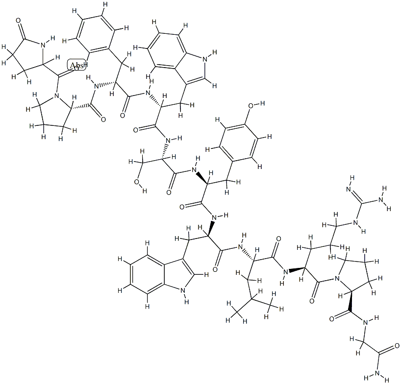 LHRH, Pro(1)-Phe(2)-Trp(3,6)- structure