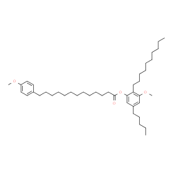 13-(4-Methoxyphenyl)tridecanoic acid 2-decyl-3-methoxy-5-pentylphenyl ester结构式