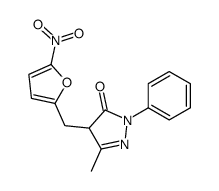 5-methyl-4-[(5-nitrofuran-2-yl)methyl]-2-phenyl-4H-pyrazol-3-one Structure