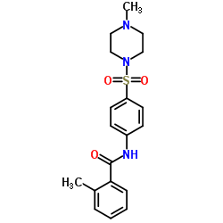 2-Methyl-N-{4-[(4-methyl-1-piperazinyl)sulfonyl]phenyl}benzamide结构式