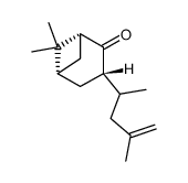 (1R,3S,5S)-6,6-Dimethyl-3-[1-methyl-3-methyl-3-butenyl]bicyclo[3.1.1.]heptan-2-one结构式