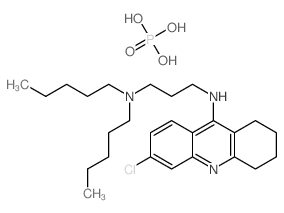 N-(6-chloro-1,2,3,4-tetrahydroacridin-9-yl)-N',N'-dipentylpropane-1,3-diamine,phosphoric acid Structure