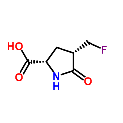 L-Proline, 4-(fluoromethyl)-5-oxo-, (4S)- (9CI) structure