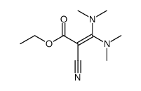 2-Cyan-3,3-bis-(dimethylamino)-acrylsaeure-ethylester Structure