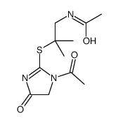 N-[2-[(3-acetyl-5-oxo-4H-imidazol-2-yl)sulfanyl]-2-methylpropyl]acetamide Structure