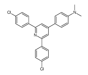4-[2,6-bis(4-chlorophenyl)-4-pyridyl]-N,N-dimethylaniline结构式