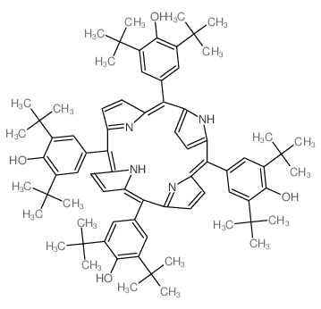 4-[(10Z,14Z)-10,15-bis(3,5-ditert-butyl-4-hydroxyphenyl)-20-(3,5-ditert-butyl-4-oxocyclohexa-2,5-dien-1-ylidene)-21,22,23,24-tetrahydroporphyrin-5-ylidene]-2,6-ditert-butylcyclohexa-2,5-dien-1-one Structure