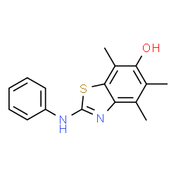 6-Benzothiazolol,4,5,7-trimethyl-2-(phenylamino)- structure